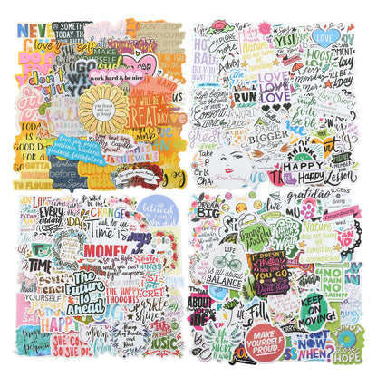 200pcs Motivational Quote Stickers, Inspirational Positive Affirmation Stickers for Women Adults Students Teens, Waterproof Vinyl Decals for Water Bottles Laptop Vision Board Supplies