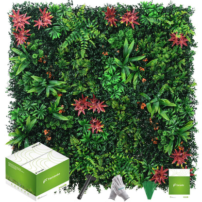 Grass Wall Panels 18 Pack 20"x20", Artificial Hedge Greenery Wall Backdrop, Plant Wall, UV Protected Privacy Fence Screen, Green Wall Decor for Outdoor Indoor Wedding Décor