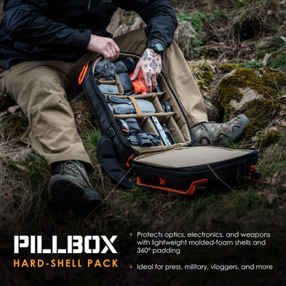 HAZARD 4 Pillbox™ Tactical Backpack – Heavy Duty Military Survival Pack for Men and Women – EDC Rucksack for Laptop, Motorcycle, Outdoor, Bug Out, Gym, Range, Travel, and Camping – 29.5 Liter, Black