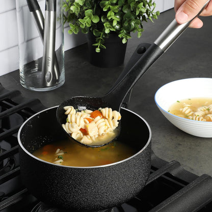 Oster Baldwyn 12" Nylon Ladle, Black with Stainless Steel Handle