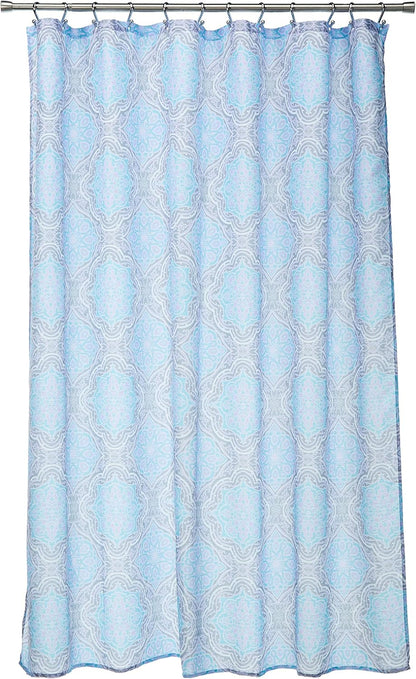 Linen Store 70"x70" Shower Curtain, Printed Durable Fabric Canvas Tub Decor, Water-Resistant, Lexi, Contemporary