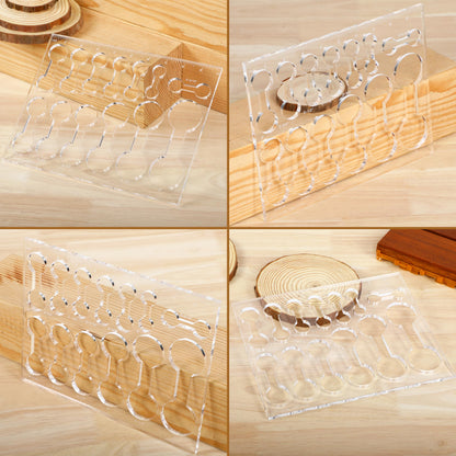 Soimuk Router Templates for Woodworking,Router Jig Dumbbell Inlay Templates Decorative,13-in-1 DogBone Router Templates(10 * 7.8 inches)