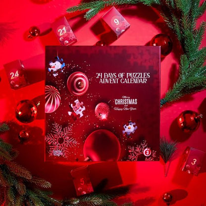 KreativeKraft Puzzle Advent Calendar 2025 - Fun Christmas Countdown with 24 Mini Puzzles for All Ages
