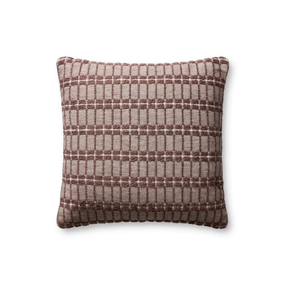 Loloi Chris Loves Julia Poe Collection PCJ0019 Burgundy 18'' x 18'' Cover Only Pillow