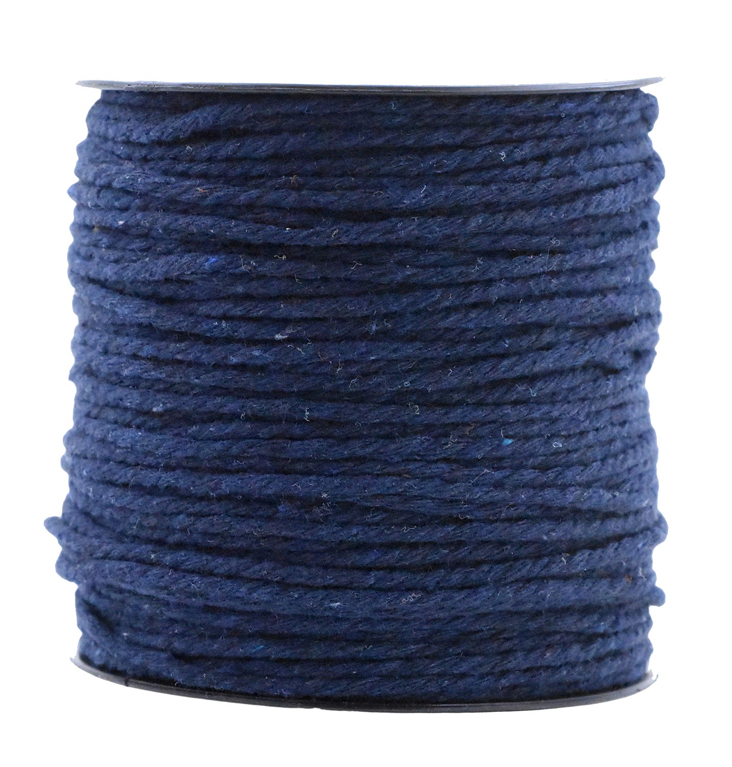 Mandala Crafts Navy Blue Macrame Cord 3mm 3 Strands Twisted Cotton Cord Macrame Supplies - 109 Yds Cotton String Macrame Rope for Crafts Wall Hanging Plant Hangers