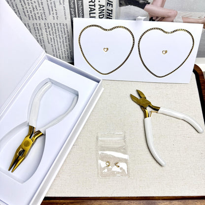 Kwkppz Permanent Bracelet Kit – 4 Pcs Locking Heart Clasp DIY Bracelet Set for Couples, Friendship, and Family – Unique Gift for Anniversary, Valentine's Day, Birthday – His & Hers Matching Jewelry