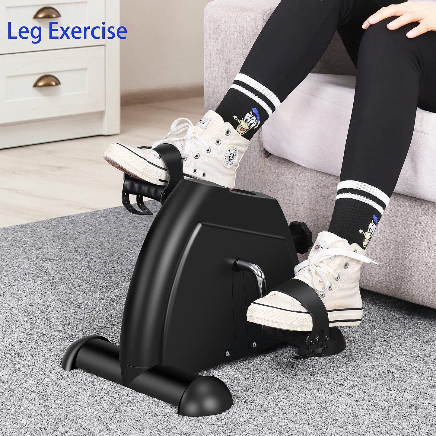 Pedal Exerciser Mini Exercise Bike for Leg and Arm Low Impact Exercise