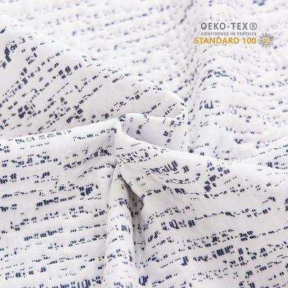 Subrtex Mattress Topper Cover Queen Size 4 Inch (Only Cover) Mattress Topper Protector Bedding Removable Encasement with Zipper Closure