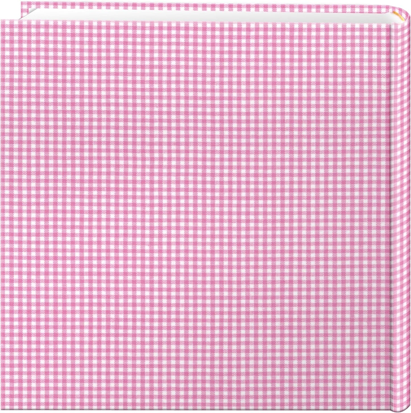 Pioneer Photo Albums Gingham Fabric Frame Cover Photo Album, 200-Pocket for 4 by 6-Inch Prints, Pink
