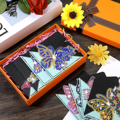 Ireer 8 Pcs Diamond Art Bookmark Kit Butterfly Diamond Painting Bookmark DIY Corner Book Marks for Kid Adult Book Lover Graduation Birthday Wedding Crafts Supplies, 8 Styles