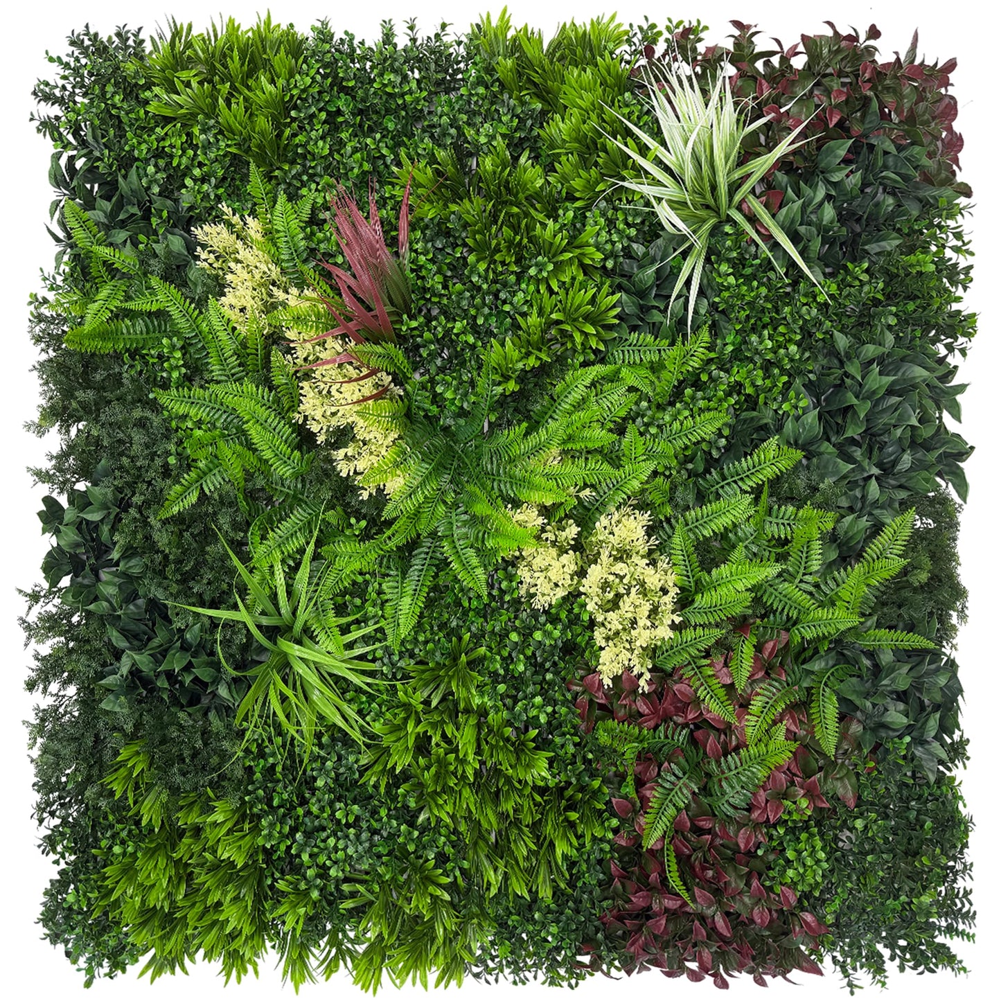 DOPGIB Artificial Grass Wall Boxwood Plant Panel: 20"x20"(24P) UV Resistant Green Leaves Faux for Interior Wall Backdrop,Garden and Indoor Outdoor Wall&Fence Covering Privacy，Party Wall Fence Decor