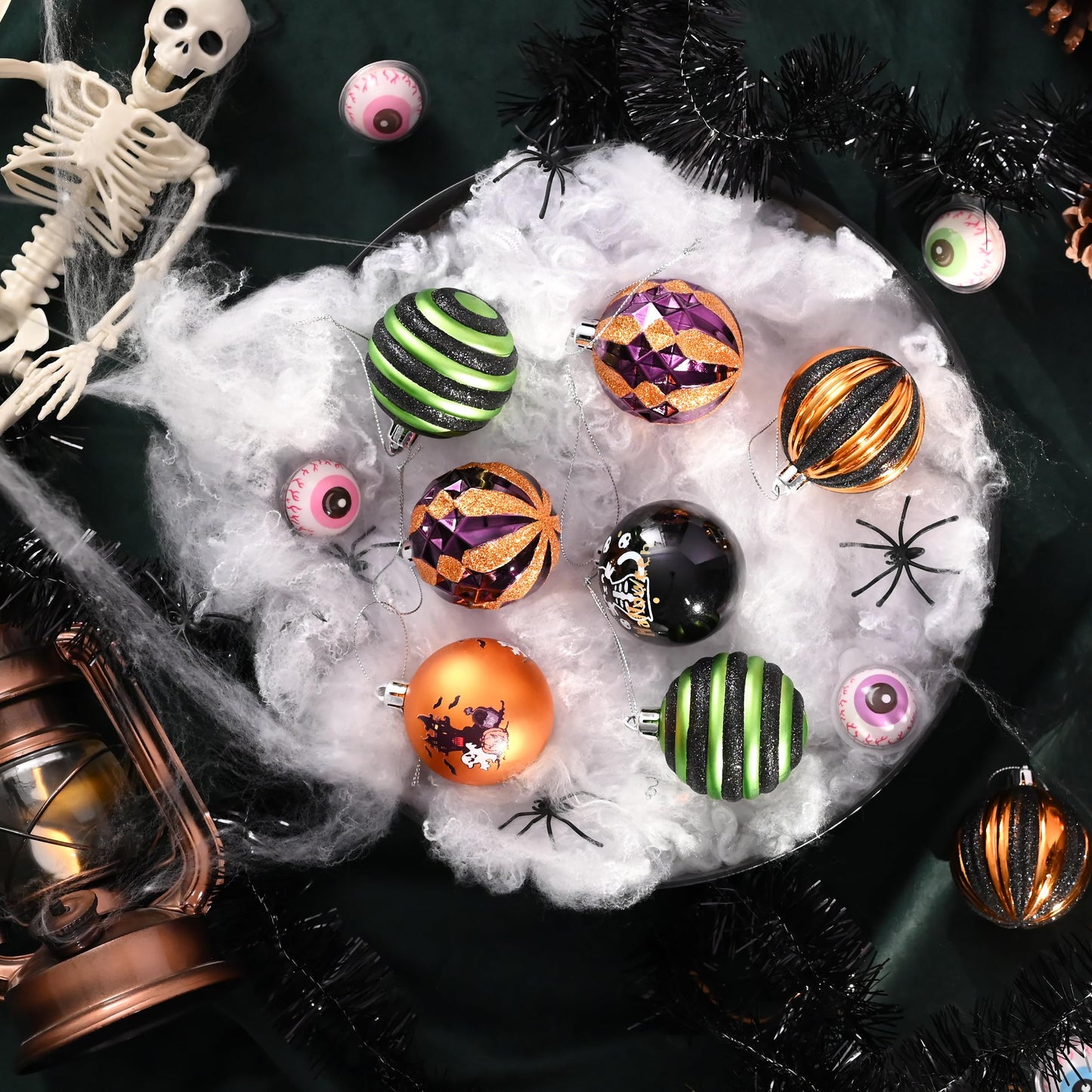 Valery Madelyn Halloween Decorations Value Bundle (2 Items), 40ct & 16ct Halloween Ornaments Tree Decorations for Holiday Party Indoor Home Decor