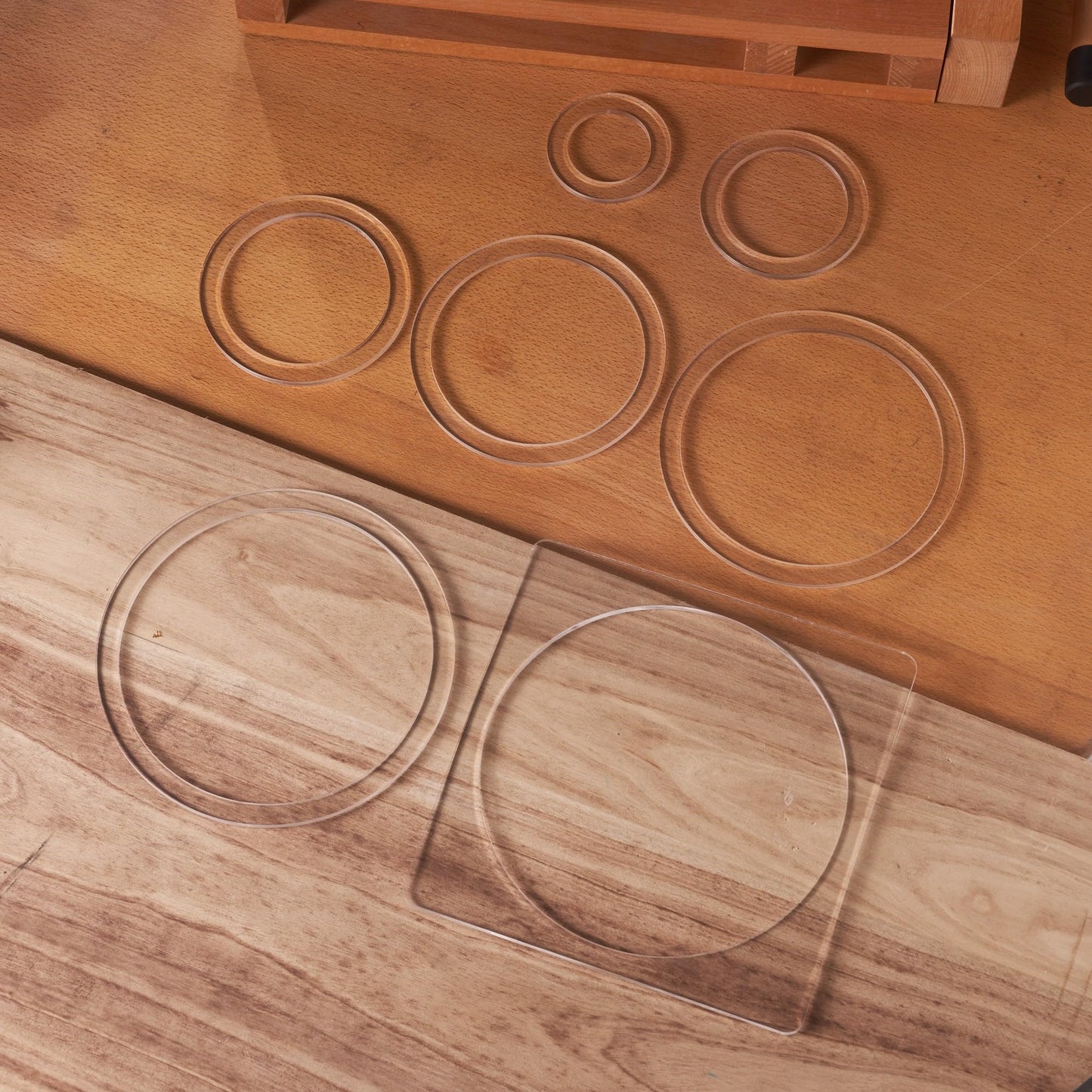 HERMIT TOOLS Pack of 7 Big Circle Inlay Template |Router and Decorative Templates for Woodworking -2