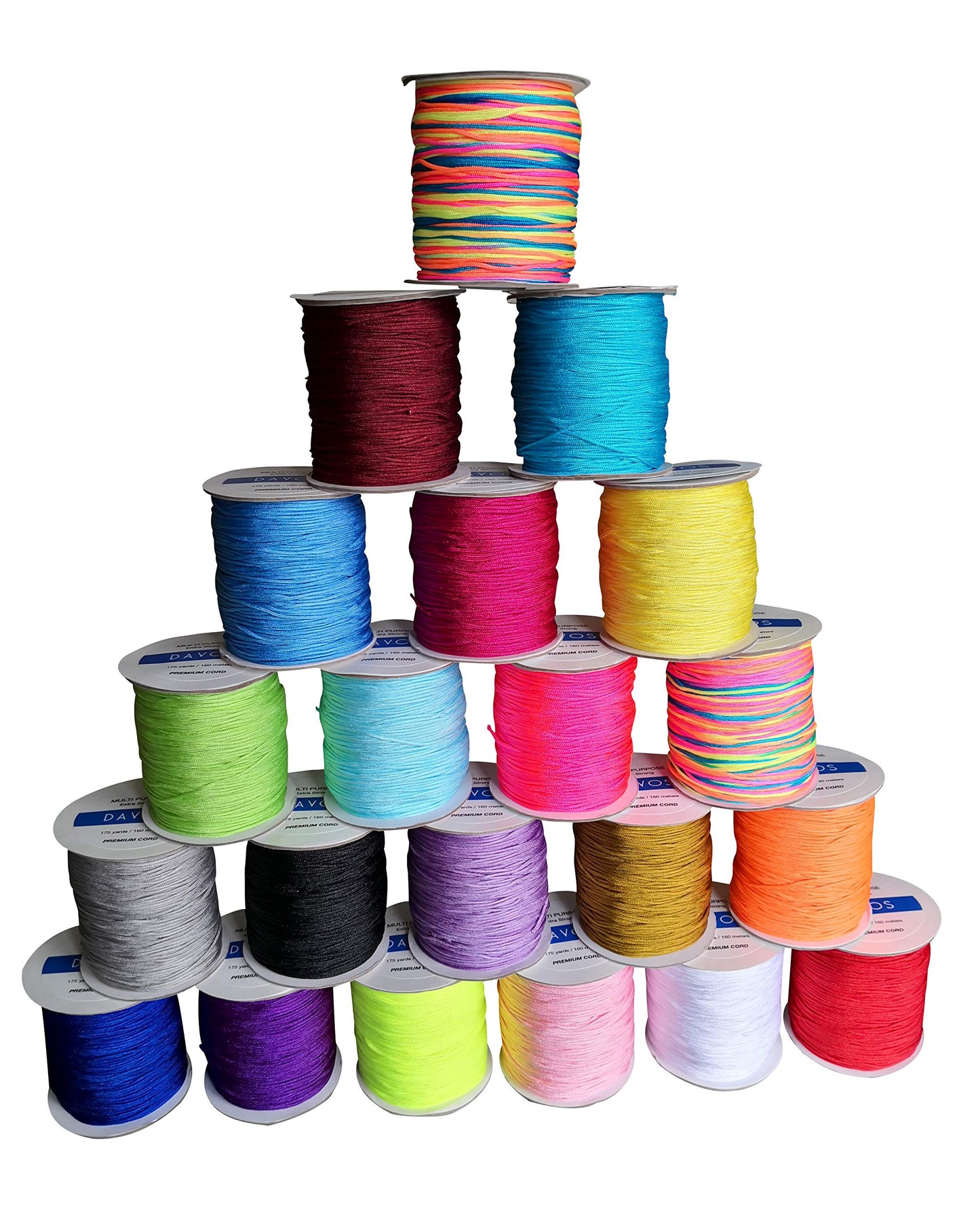 Nylon Braided Cord Thread 1.5mm x 175 Yards for Jewelry Making String Beading Shamballa Necklaces Bracelets Lift Shade Cord Window Blind Arts Crafts DIY Extra Strong (Navy Blue)