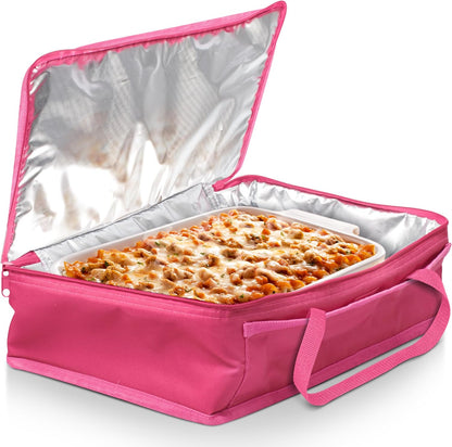 Dawhud Direct Insulated Casserole Carrier Bag - Food Transport Carrier for Hot or Cold Dishes - Thermal Travel Bags