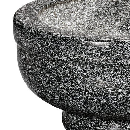 Cilio Herb Grinder & Stone Crusher Bowl - 5 in. x 6.75 in., Granite Unfinished - Stone Grinder & Herb Crusher
