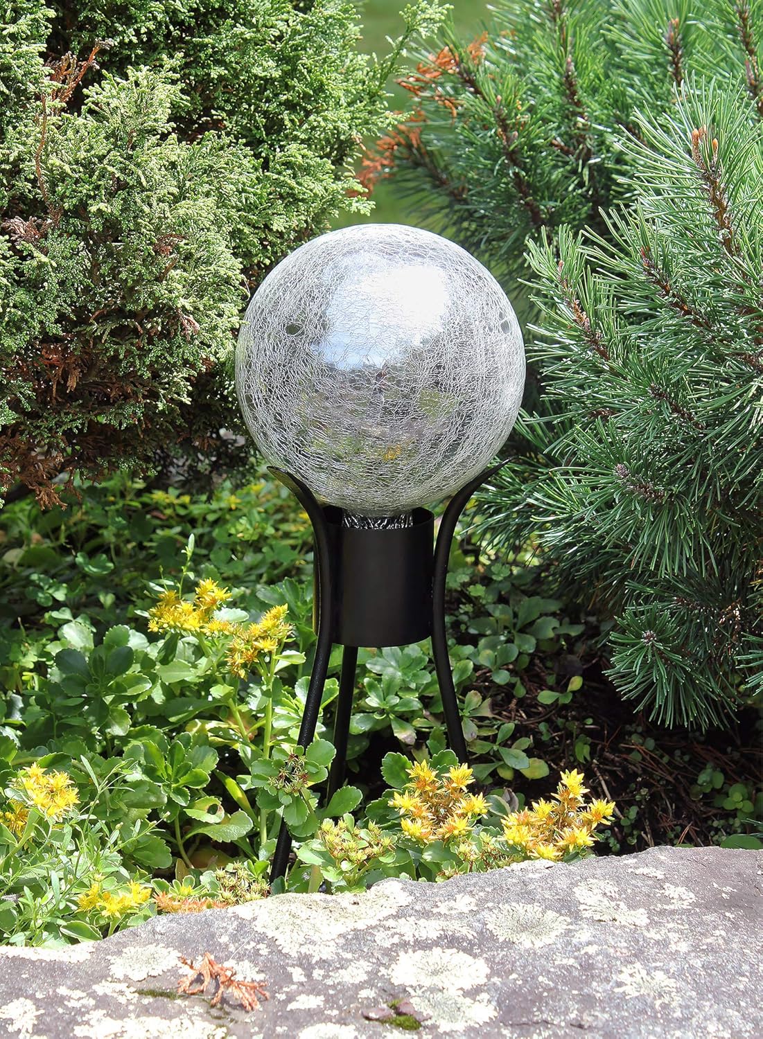 GBS-14 13 1/2-in Achla Designs Trestle II Gazing Globe Ball Stand, H, Black