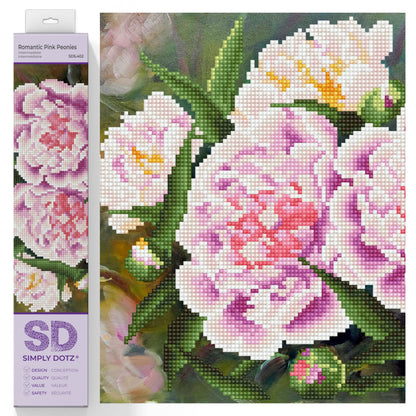 DIAMOND DOTZ Romantic Pink Peonies Diamond Painting Kits for Adults - Diamond Art Kits a Relaxing Creative Craft Kit with Dotz Gems s11x14