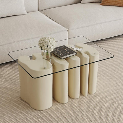 Virelix Rectangle Tempered Glass Table Top, Clear Surface 1/4" Thick Flat Polished Edge for Furniture Protection Patio Dining Coffee End Tables