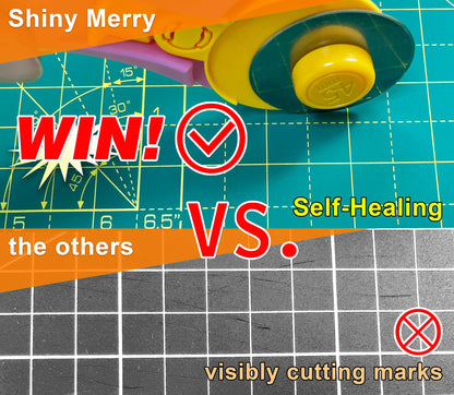 Shiny Merry Self Healing Cutting Mat A2 18"x24" – Double Sided 5-Ply Craft Mat for Sewing, Quilting, Fabric, Scrapbooking – Green/Green