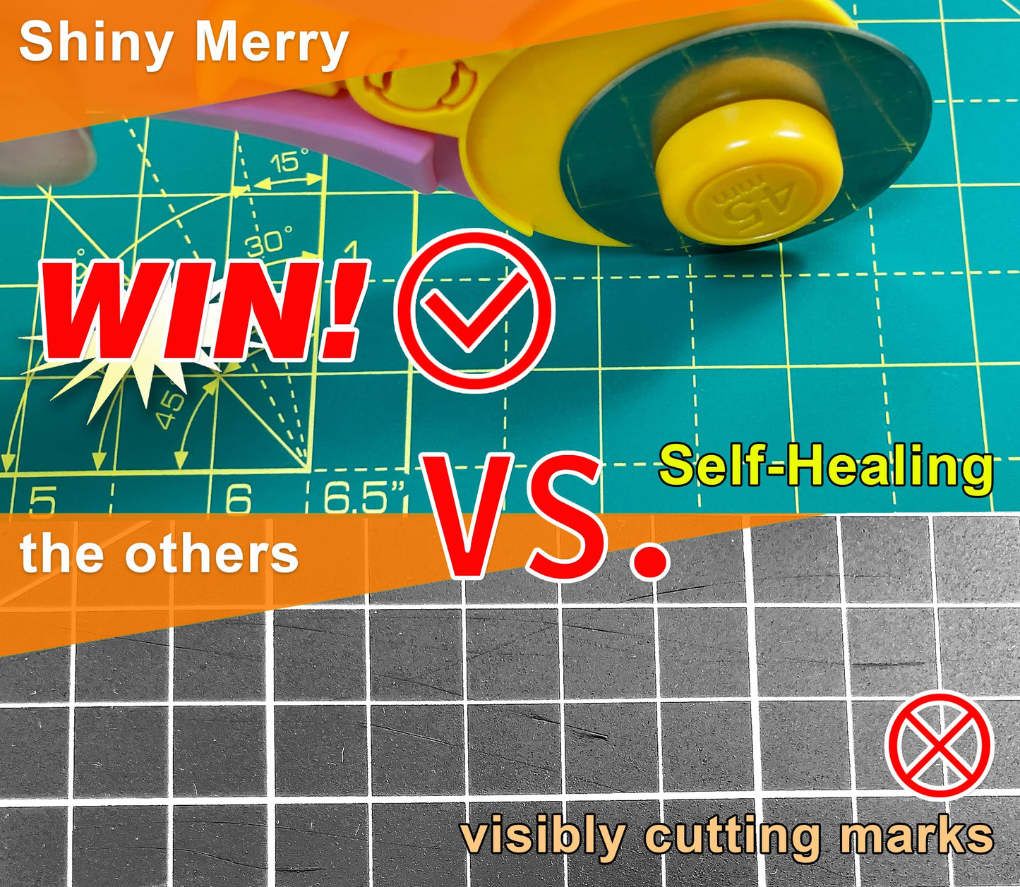 Shiny Merry Self Healing Cutting Mat A2 18"x24" – Double Sided 5-Ply Craft Mat for Sewing, Quilting, Fabric, Scrapbooking – Green/Green