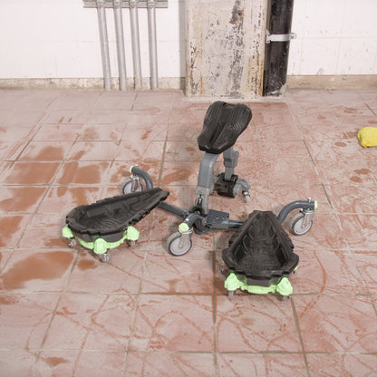 Kneel-It V3 Rolling Knee Pads - Durable Ergonomic Mobile Knee Pads with Seat - 360° Turning Capability, Supports 360 lbs, Compactable, Optimal for any Floor Job