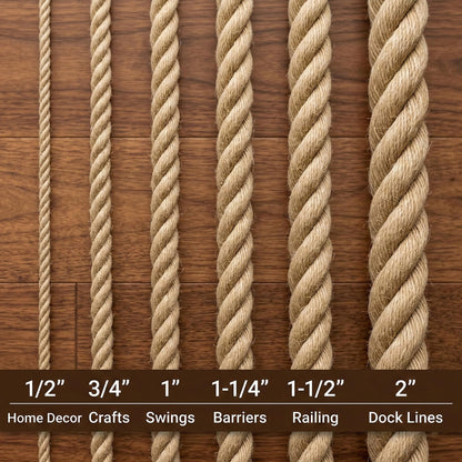 Jute Rope 1 Inch x 100 Feet, 4 Ply Heavy Duty 900LB Breaking Strength Natural Jute Twine, Large 25mm Thick Cord for Plant Support, Cat Tree Scratching Post, Rustic Christmas Decor & Crafts