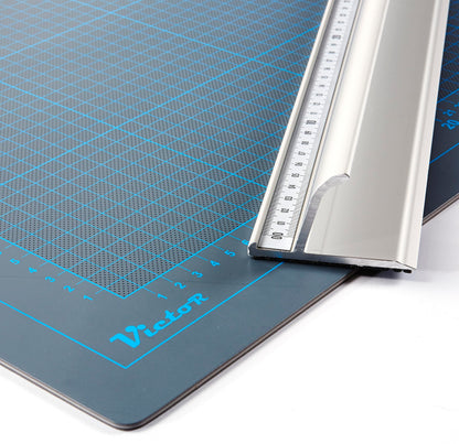 Victor 24-Inch Professional Aluminum Safety Ruler with Finger Guard Edge and Non-Slip Base – Precision Cutting Tool for Craft Projects – Durable Safety Ruler