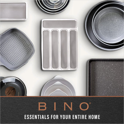 BINO | Plastic Storage Bins, Large - 2 Pack, Clear | THE SOHO COLLECTION | Pantry Organizers and Storage Containers | Fridge Organizer Bins | Kitchen Cabinet Organizer | Medicine Cabinet Bin