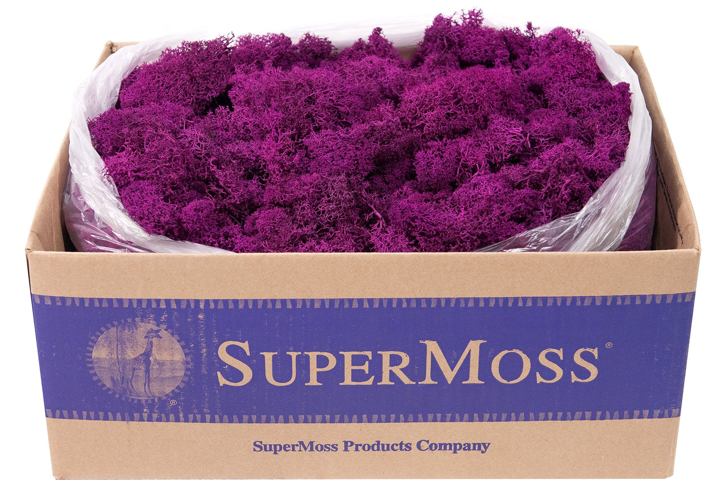 Super Moss (23169) Reindeer Moss Preserved, Fuchsia, 3lbs