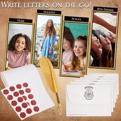 Harry Potter Gifts Letter Writing Kit for Kids, Teens with A5 Paper, Envelopes, Quill Pen, Stickers, Stationery Set, Hogwarts
