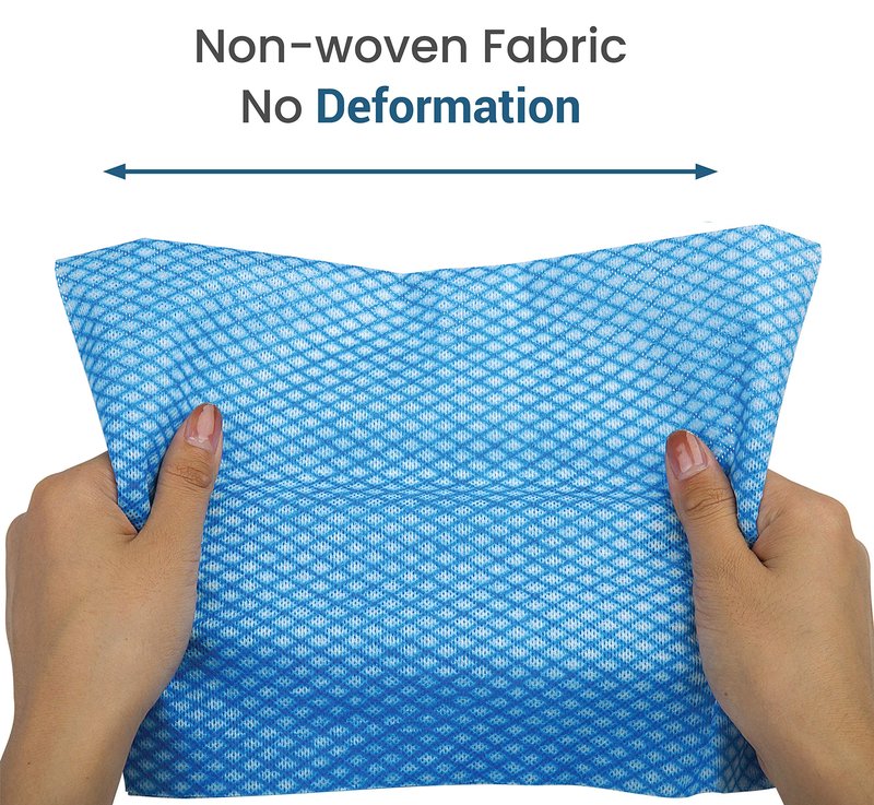 SCRUBIT Reusable Cleaning Wipes, Handy Wipes for Kitchen and Office - Dish Cloths for Washing Dishes - Multi Purpose Disposable Cleaning Towels (12 x 20 in) 72 Pack (Blue)