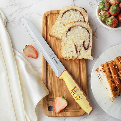 Ohola KITCHEN SUPPLIES 8 inch Bread Knife, Ohola Serrated Bread Knife for Homemade Bread, Bread Cutter for Slicing