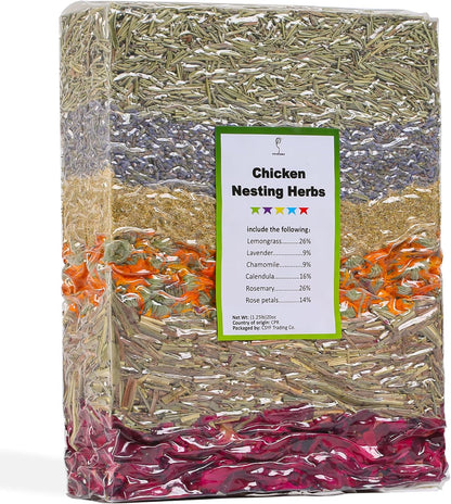 YIFULOWA 20oz Vacuum-Packed, 6 Chicken Nesting Box Herbs Natural Dried Herbs for Chicken Coop Freshness, Healthy Hens