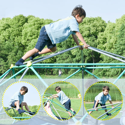 Virubi 12 FT Climbing Dome for Kids 3 +, Geometric Dome Climber Play Center - Supports 1000LBS Outdoor Playset, Easy Assembly and Move