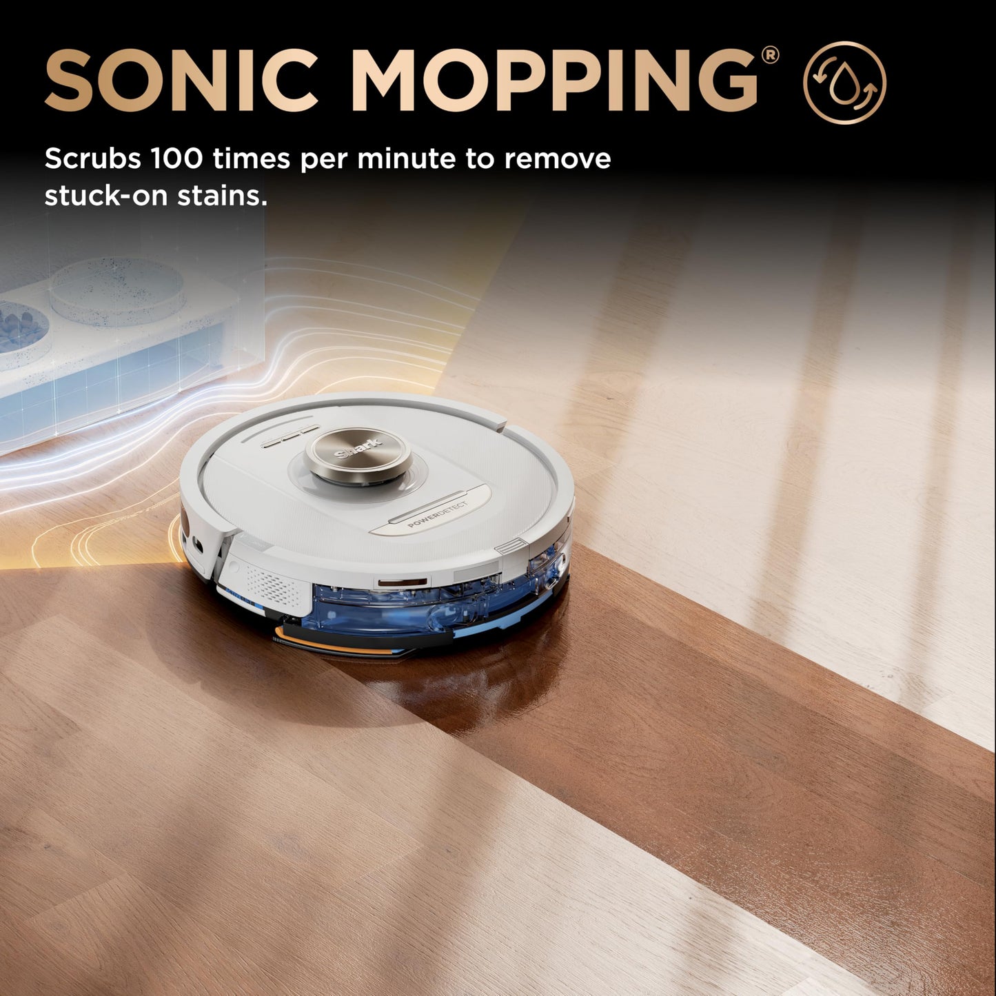 Shark Robot Vacuum & Mop Combo, PowerDetect NeverTouch Pro,Self-Emptying,Self-Refill with Self-Clean Pad Wash & Dry, 60-Day Debris Capacity,30-Day Refill Tank, 5PowerDetect Technologies,White,AV2800ZE