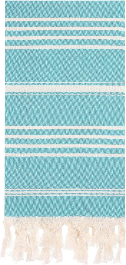 Cacala Turkish Hand Loomed Towels, 100% Cotton Sultan Series, 37" x 70" for Shower, Spa, Pool, Gym, Yoga
