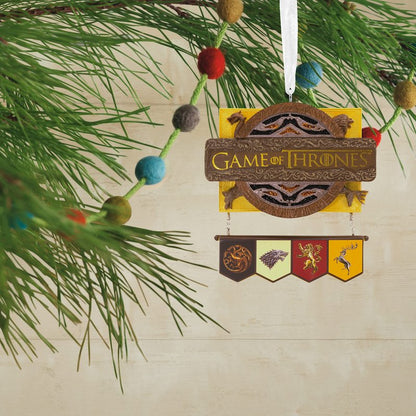 Hallmark Game of Thrones Christmas Ornament, House Targaryen, Stark, Lannister and Baratheon