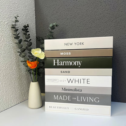 Ediactcyl 8 Pack (M68) Decorative Books, Decoration Faux Books for Hardcover Home Decor | Fake Book Stacks Display