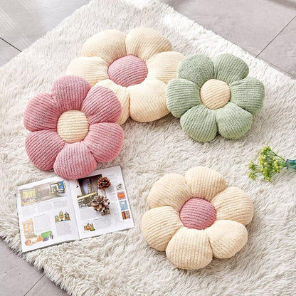 14.9" Kcvvcr Flower Throw Pillow, Soft Sage Green Shaped Floor Pillow for Home Decor, Cute Aesthetic Plush Decorative