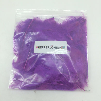 PEPPERLONELY 100PC Marabou Turkey Feathers, 2-1/2~5 Inch