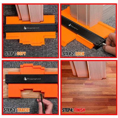 The Super Gauge Shape and Outline Tool, Contour Gauge for Perfect Woodworking, Carpentry, Construction - Adjustable Profile for Precision Copying of Irregular Shapes - Enhance DIY Projects (10"& 5")