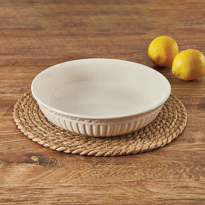 Mikasa Italian Countryside Set of 4 Pasta Bowls, 9.25 Inch, Cream