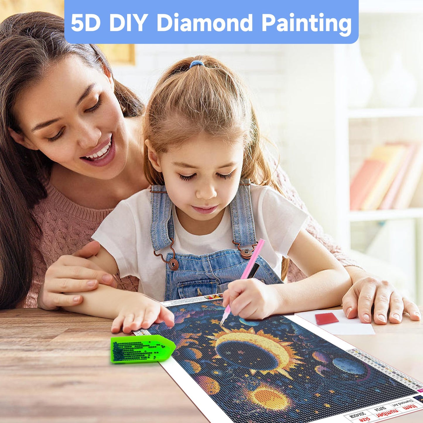 ECBEITF 6 Packs Diamond Painting Landscapes Abstract 11.8x15.7 Inches, DIY 5D Full Round Drill Diamonds Art Paintings Kits for Adults Beginners Home Wall Decoration