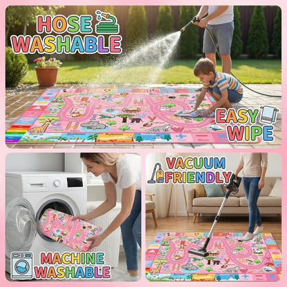 2.5x4 ft ABC Rug for Kids Room Nursery Classroom Rug, Kids Rugs for Playroom Bedroom, Boys Girls Non-Slip Educational