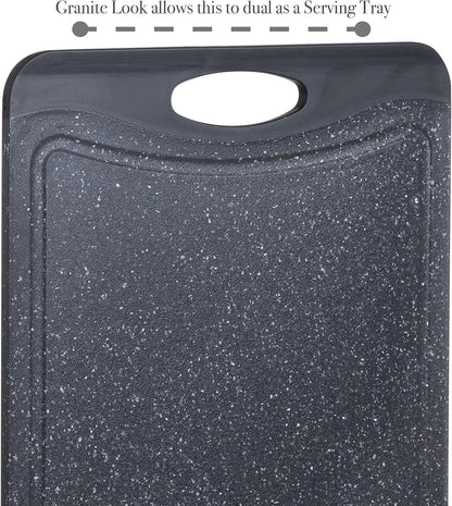 Kitchen Details Large Granite Look Cutting Board, Black