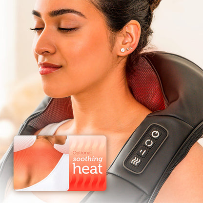 COMFIER Shiatsu Neck and Shoulder Massager,FSA HSA Eligible,Gifts for Mom Dad,Deep Kneading Massage Pillow with Heat, Back Massager, Pillow Massage, Black