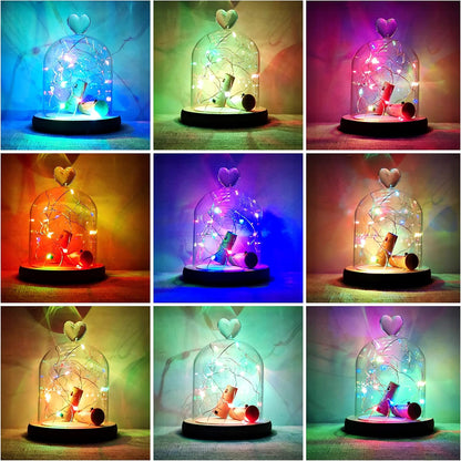 15Pack 10 40 Inches SmilingTown Wine Bottle Lights with Cork LED Battery Operated Silver Wire Liquor Fairy Mini String
