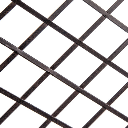 H Potter Large 2-Panel Garden Trellis 72" Installed Height, 75 lb Heavy Iron Privacy Screen, Freestanding Metal Outdoor Landscape Structure GAR573
