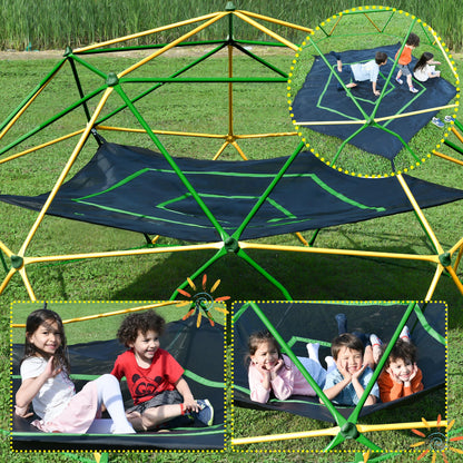 Merax 12FT Climbing Dome with Hammock, Outdoor Geometric Dome Climber Play Center for Kids 3-10 Supporting 1000 lbs, Easy Assembly Jungle Gym
